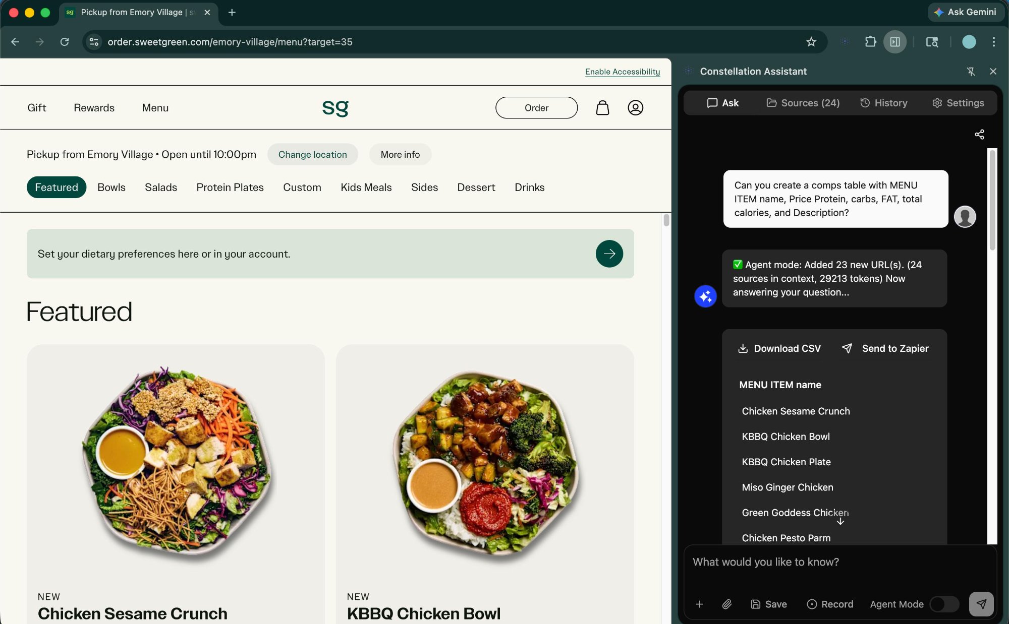 Product data and pricing — structured on demand